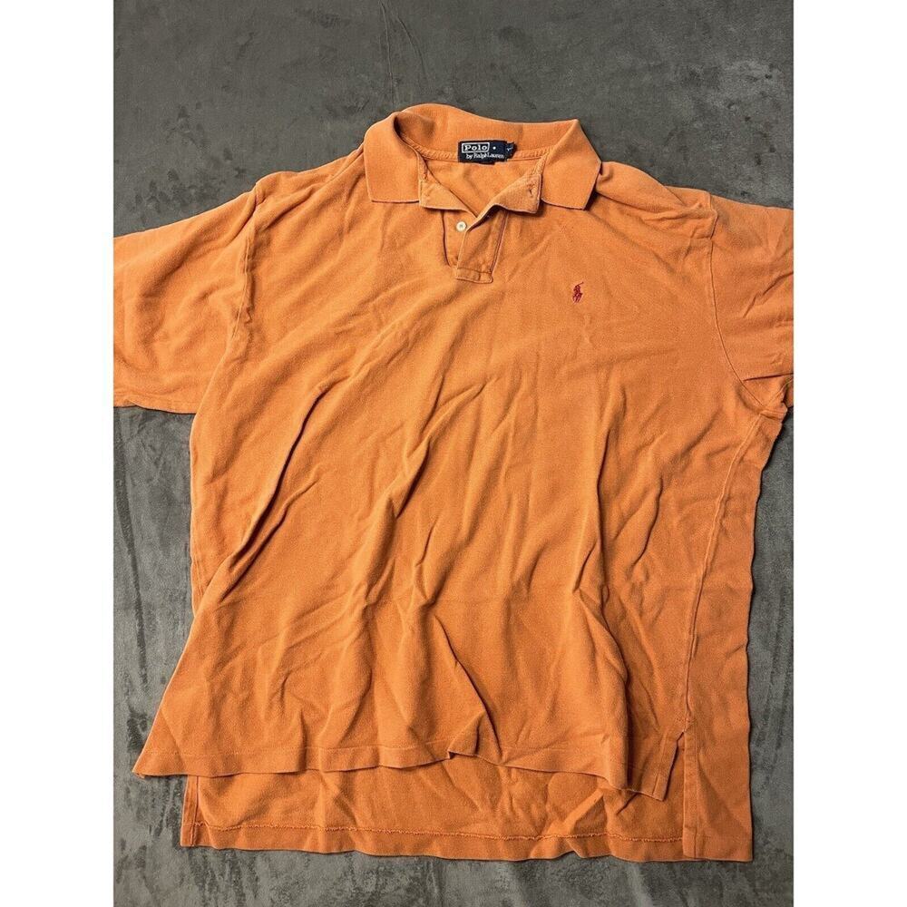Lauren Ralph Lauren Polo Shirt Men's 2XL orange Short Sleeve‎ LRL